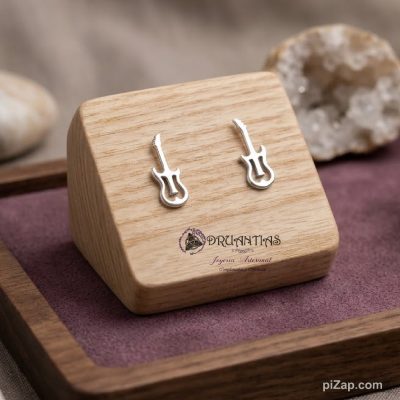 Pendientes Guitarra Acero PPACER7