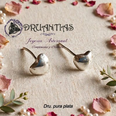 Pendientes Corazón Plata Dru PPDRUAG18