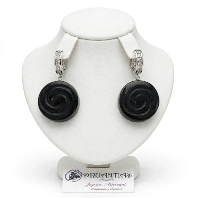 Pendientes Espiral Azabache AZAPEND13