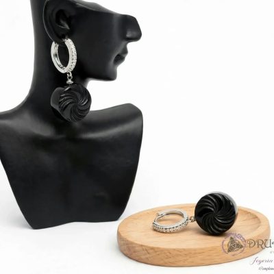 Pendientes Triskel Azabache AZAPEND5