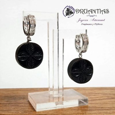 Pendientes Espiral Azabache AZAPEND13