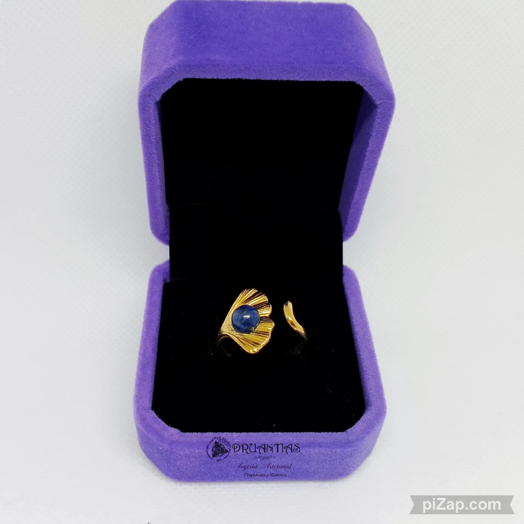 Anillo Hoja Ginko Acero AACER4