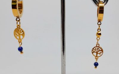 Pendientes Árbol Vida Acero PPACER1D