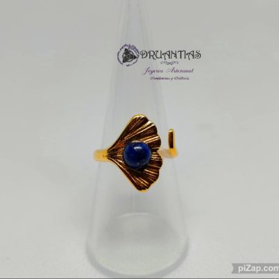 Anillo Hoja Ginko Acero AACER4