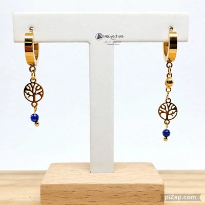 Pendientes Árbol de la Vida Acero PPACER3D