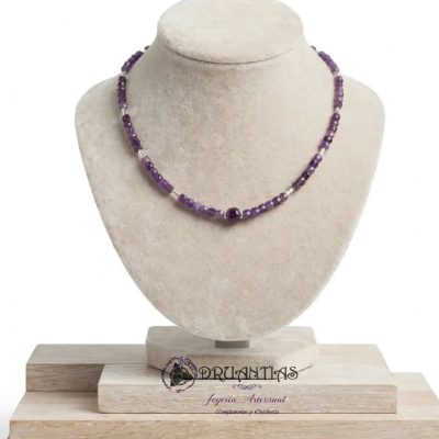 Gargantilla Amatista Plata CNADQA15