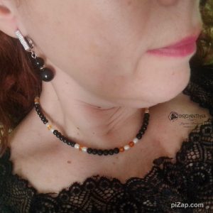 Pendientes Azabache Plata AZAPEND14