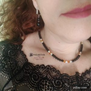 Gargantilla Choker Azabache 925 AZACOLL7