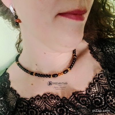 Gargantilla Choker Azabache 925 AZACOLL6