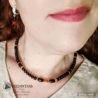 Gargantilla Choker Azabache 925 AZACOLL6
