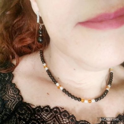 Gargantilla Choker Azabache 925 AZACOLL7