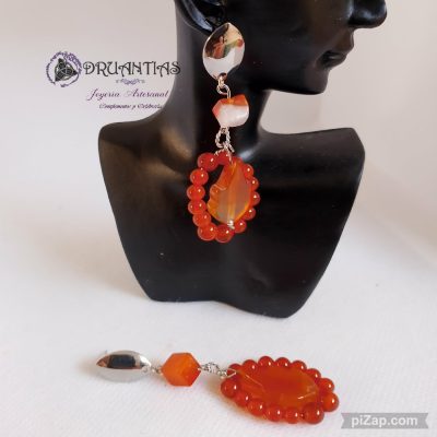 Pendientes Hojas Acero PPACER3